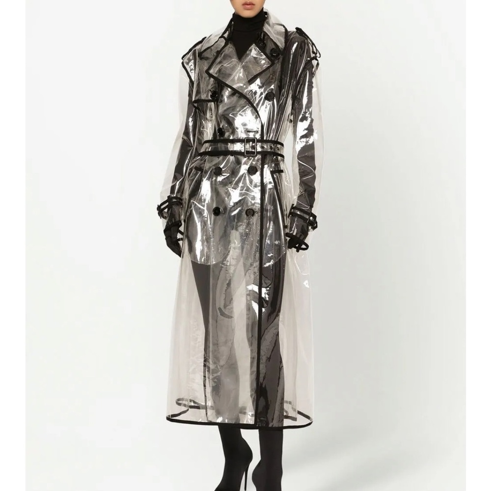 Dolce & Gabbana x Kim Kardashian Vinyl Trenchcoat- Runway “Ciao Kim” Collection